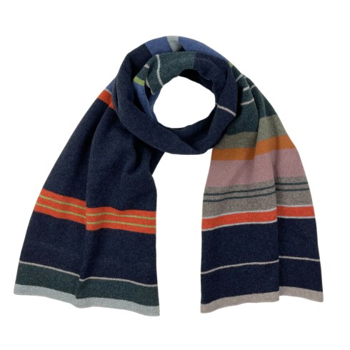 navy striped sarf